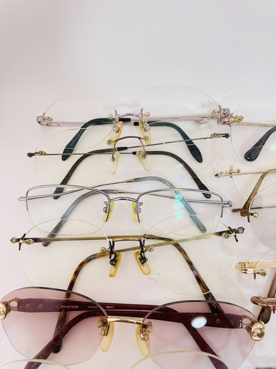 QA27 Rodenstock/ Renoma/Sonia rykiel/Courreges Paris まとめ メガネ フレーム ビンテージ 度入り 金属製 老眼鏡 眼鏡_画像2