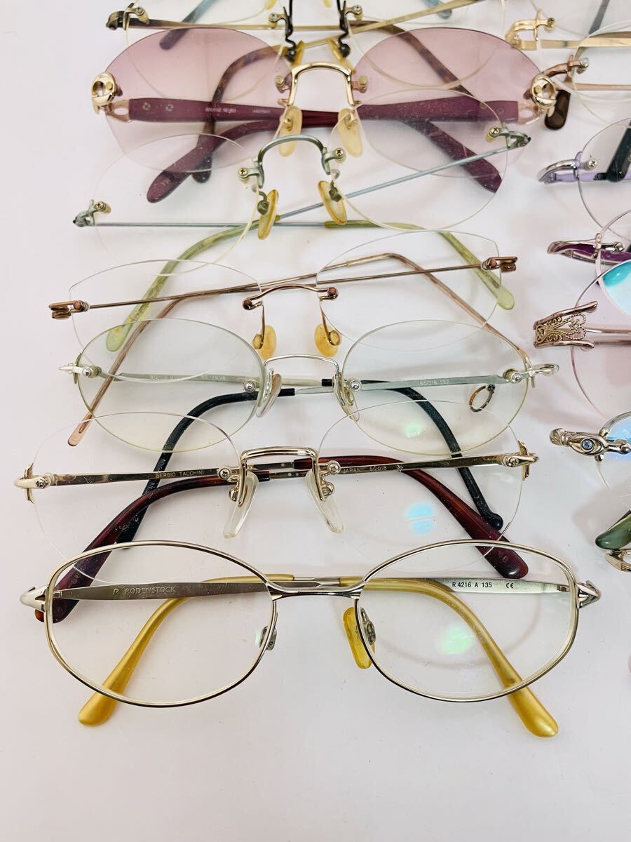 QA27 Rodenstock/ Renoma/Sonia rykiel/Courreges Paris まとめ メガネ フレーム ビンテージ 度入り 金属製 老眼鏡 眼鏡_画像4