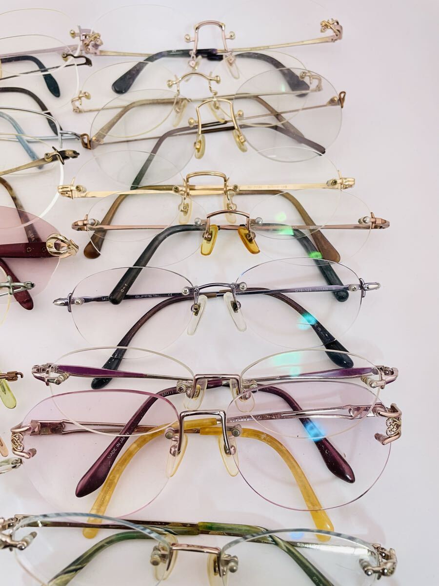 QA27 Rodenstock/ Renoma/Sonia rykiel/Courreges Paris まとめ メガネ フレーム ビンテージ 度入り 金属製 老眼鏡 眼鏡_画像6