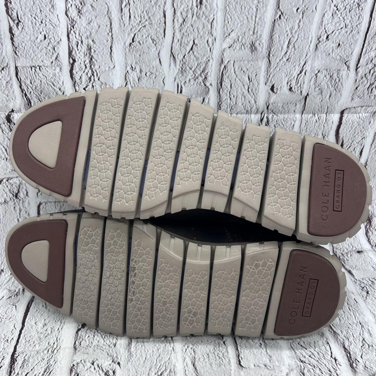 新品同様【未使用】COLE HAAN コールハーン ゼログランド レザースニーカー 軽量 ウィングチップ 9W ダークブラウン 革靴 ドレスシューズ_画像6