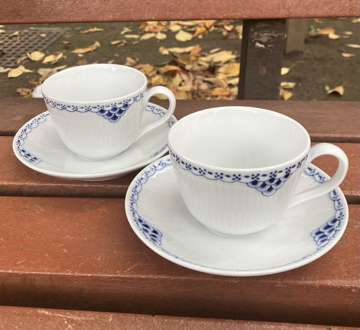 ROYAL COPENHAGEN Princess teacup C/S ×2 бесплатная доставка 