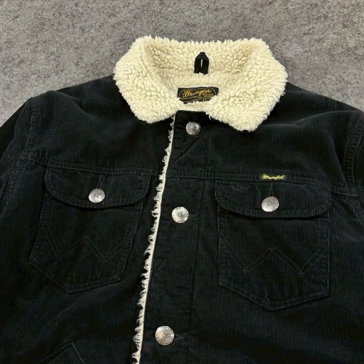 Wrangler nano universe ラングラー ナノユニバース コラボ 別注 コーデュロイ ボアランチコート ブルゾン 中綿 ブラック メンズ WS9085_画像2