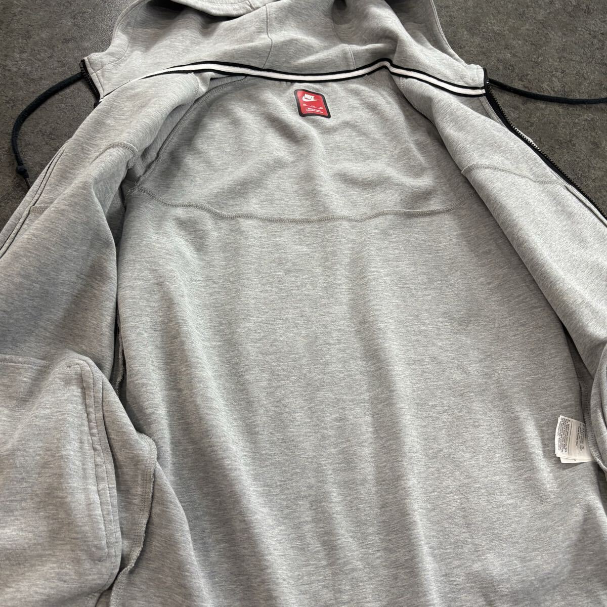 NIKE AS M NK TECH FLEECE ナイキ ウィンドランナー テックフリース パーカ ジャケット グレー メンズ XXL ビッグサイズ FD0741-063_画像5