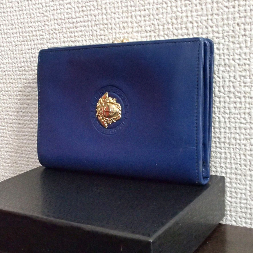 VERSACEヴェルサーチ折り財布(ブルー)_画像1