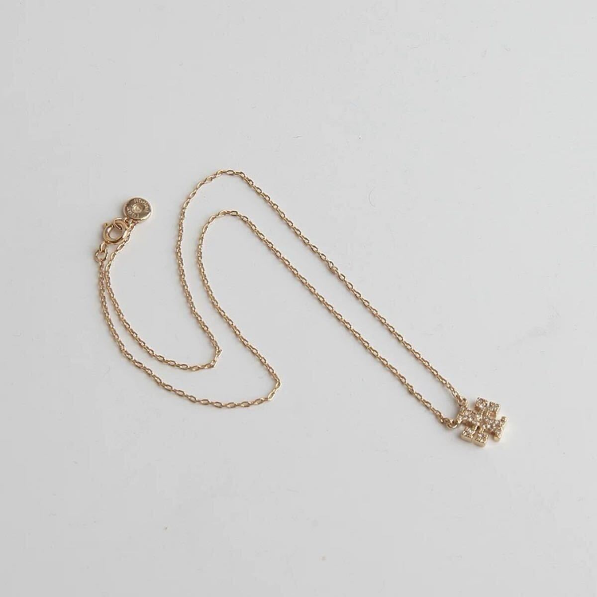正規新品　TB023-13 Tory Burch トリーバーチ ミラー パヴェ ロゴ ネックレス　ゴールド　大特価　_画像6