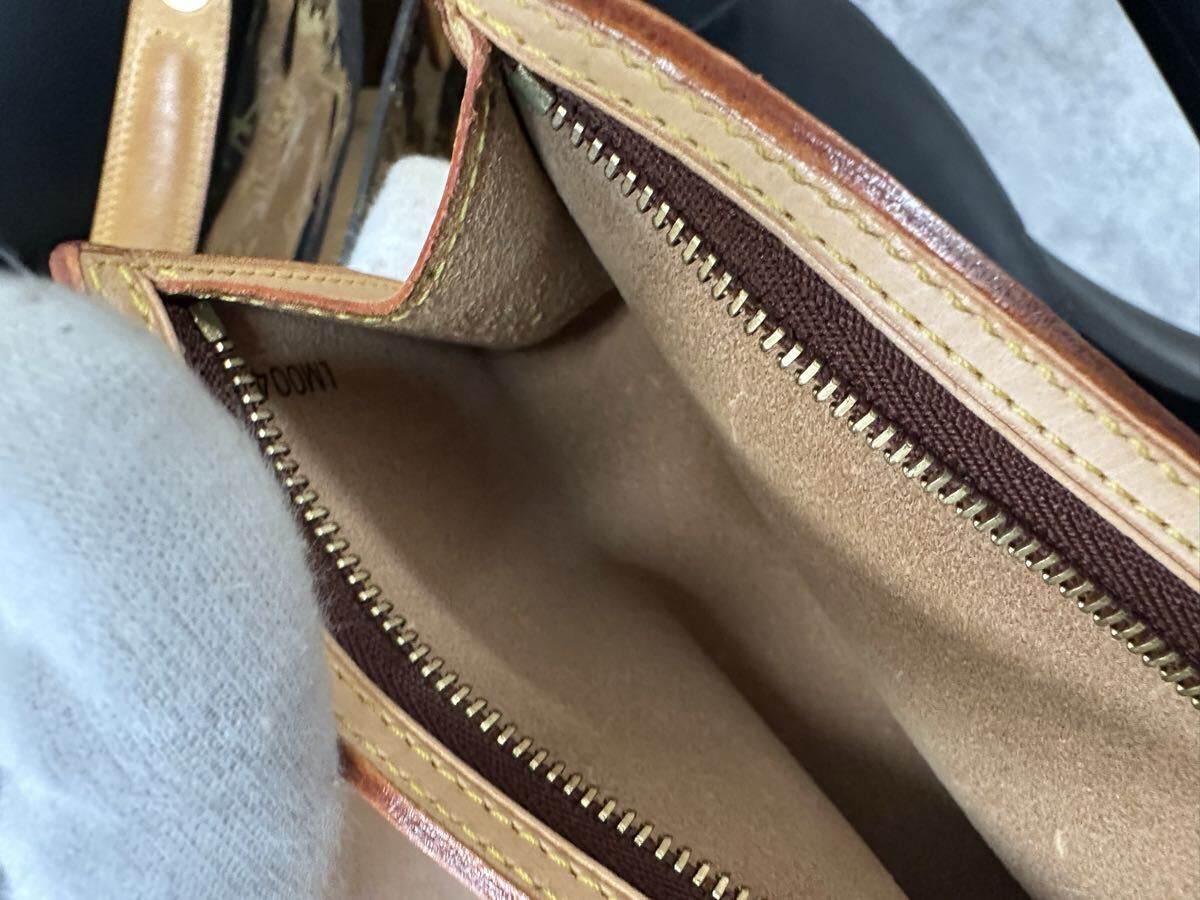 LOUIS VUITTON ルイ ヴィトン モノグラムビニール カバ アンブルPM トートバッグ ショルダーバッグ ポーチ付き クリアブラウン 茶 M92502 _画像10