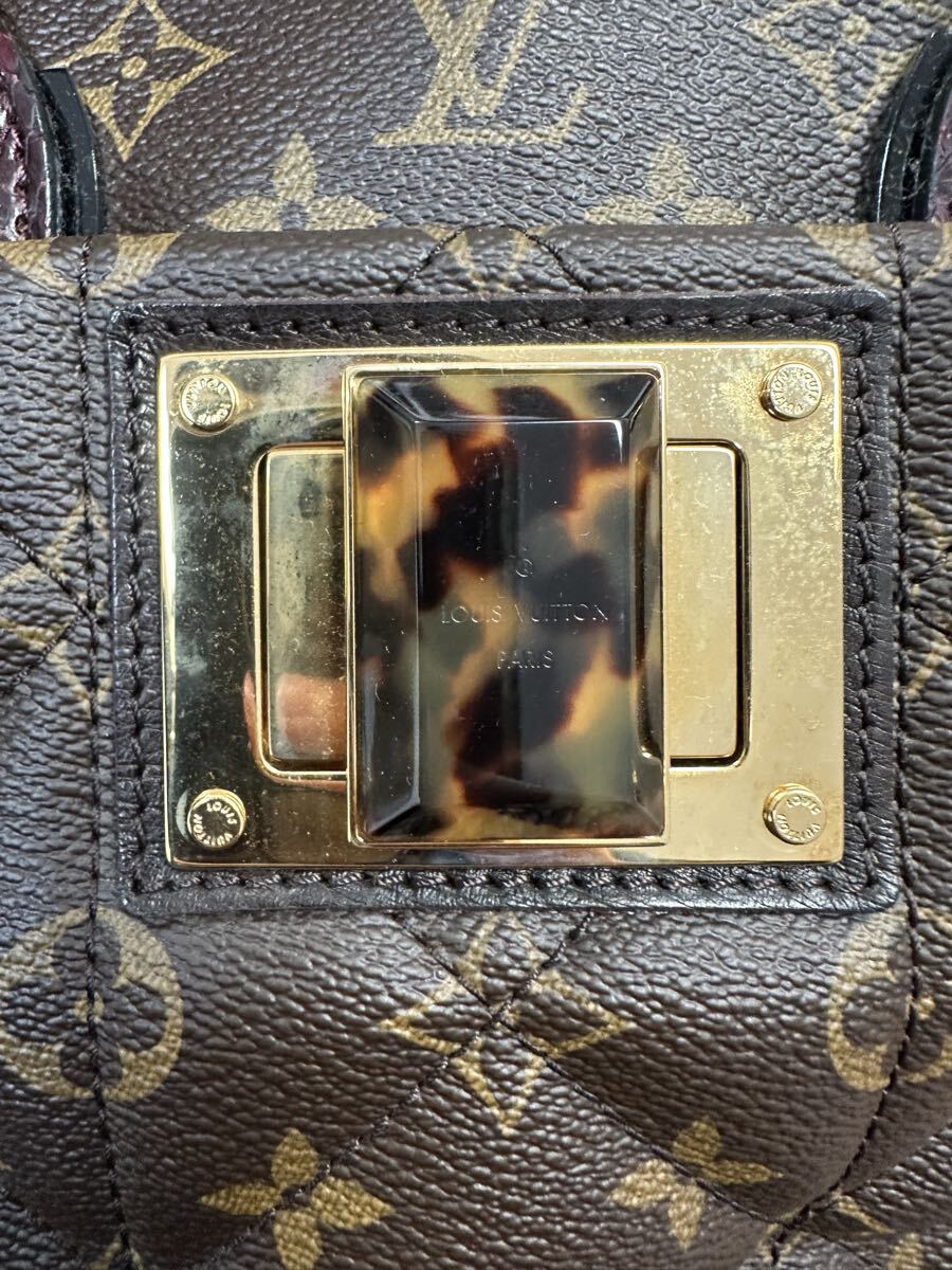 LOUIS VUITTON Louis * Vuitton экзотический большая сумка N90311 AR0172 питон × etoile парусина женский 