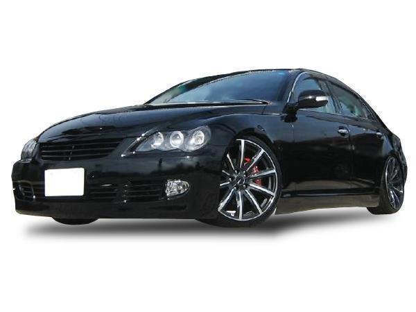 GRX 120 系 マークX エックス フロント バンパー スポイラー エアロ フードトップモールセット_画像2