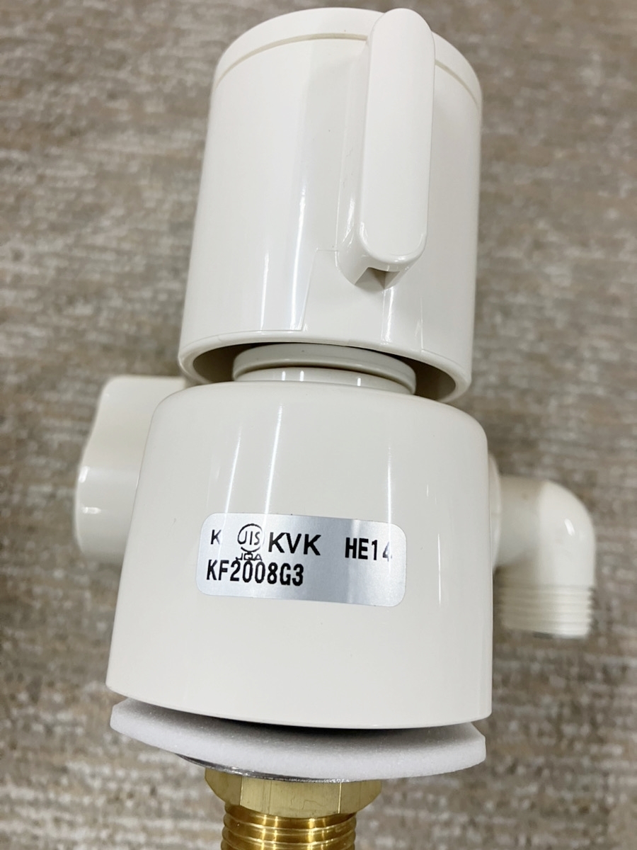 E-4【未使用】KVK デッキ形2ハンドルシャワー 寒冷地用 台付2ハンドル13 KF2008G3 浴室用水栓 IK1104-6xxx3_画像6