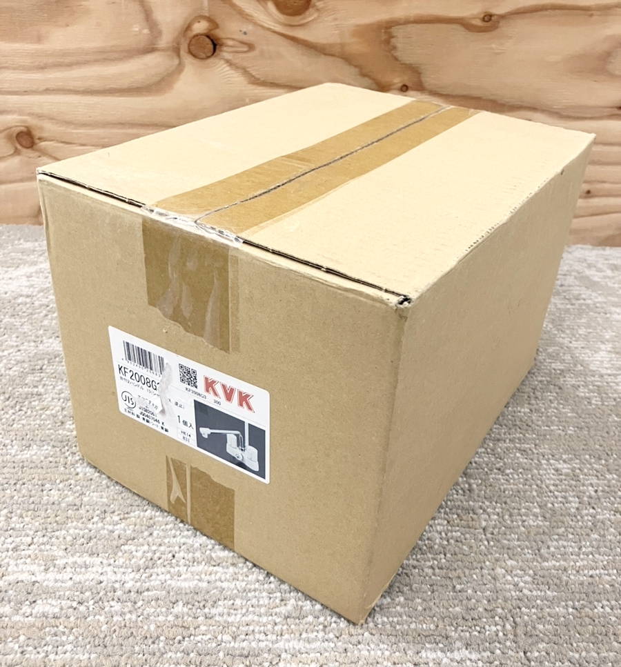 E-4【未使用】KVK デッキ形2ハンドルシャワー 寒冷地用 台付2ハンドル13 KF2008G3 浴室用水栓 IK1104-6xxx3_画像1