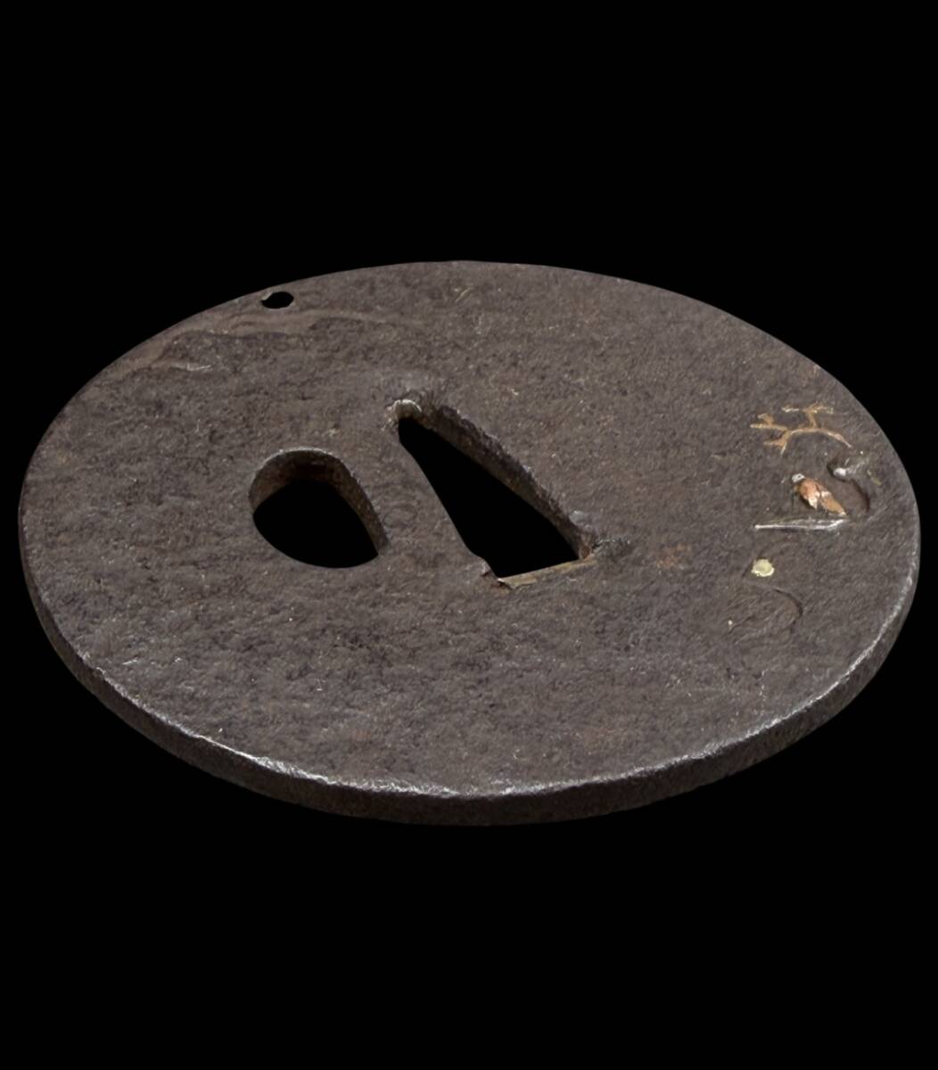 [.] золотой дом произведение металлический земля .. умение гарда меча .... для японский меч принадлежности диаметр примерно 7.8cm вес примерно 125.59g Zaimei r-1143