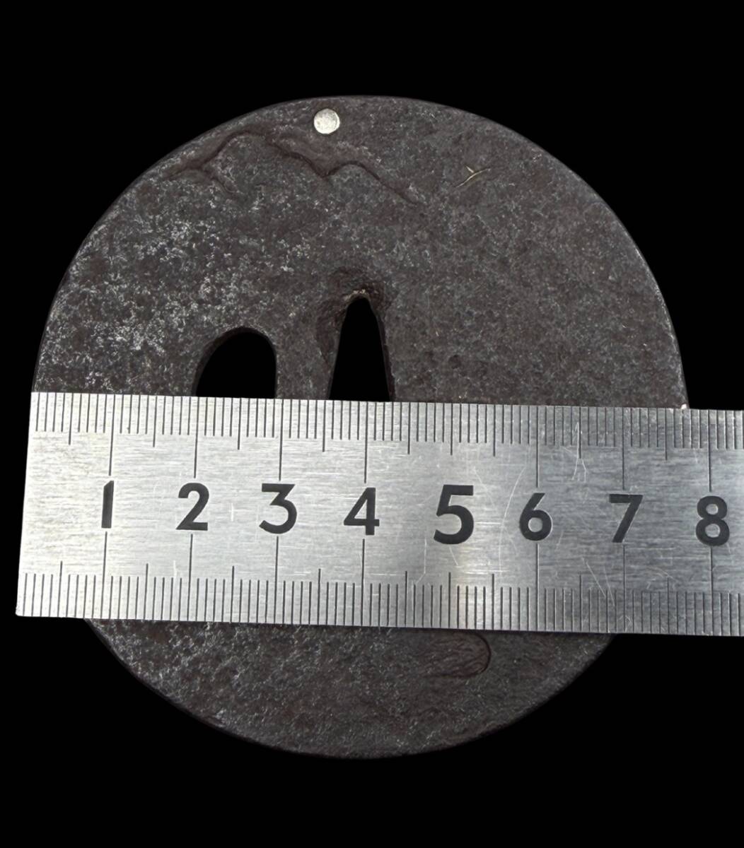 [.] золотой дом произведение металлический земля .. умение гарда меча .... для японский меч принадлежности диаметр примерно 7.8cm вес примерно 125.59g Zaimei r-1143