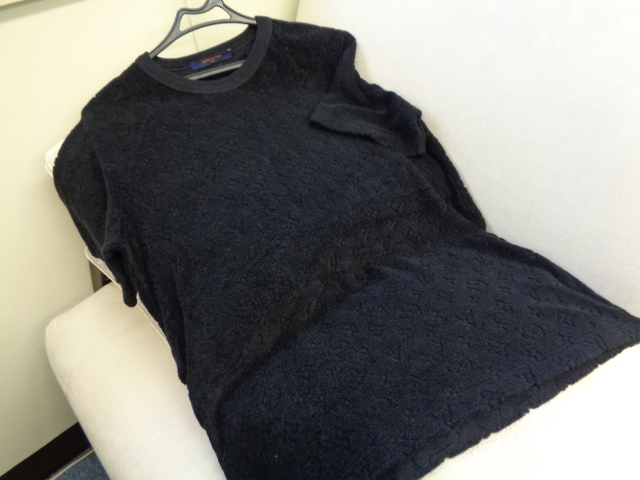 ルイヴィトン　美品 * タオル地のアイコニックTシャツ　黒　＃M_画像2