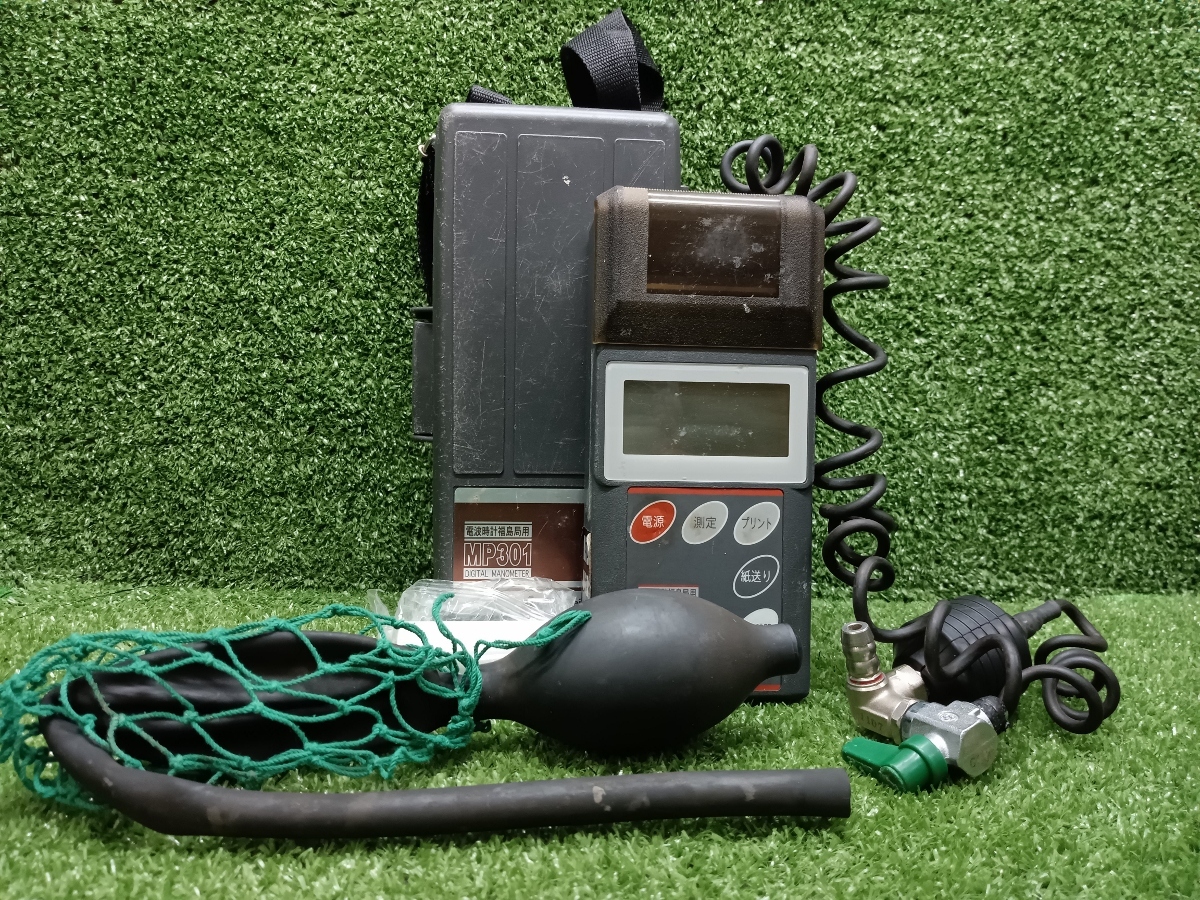 中古 通電のみ確認 現状品 愛知時計 Aichi デジタルマノメーター 都市ガス LPG MP301 ②_画像1