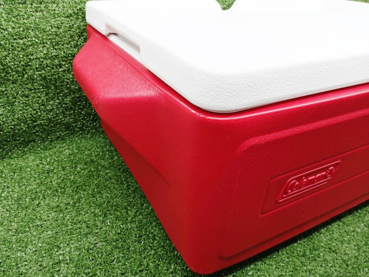 中古 汚れ有 coleman コールマン パーティスタッカー 23.5L クーラーボックス キャンプ レジャー 25QT 赤 レッド ①_画像8
