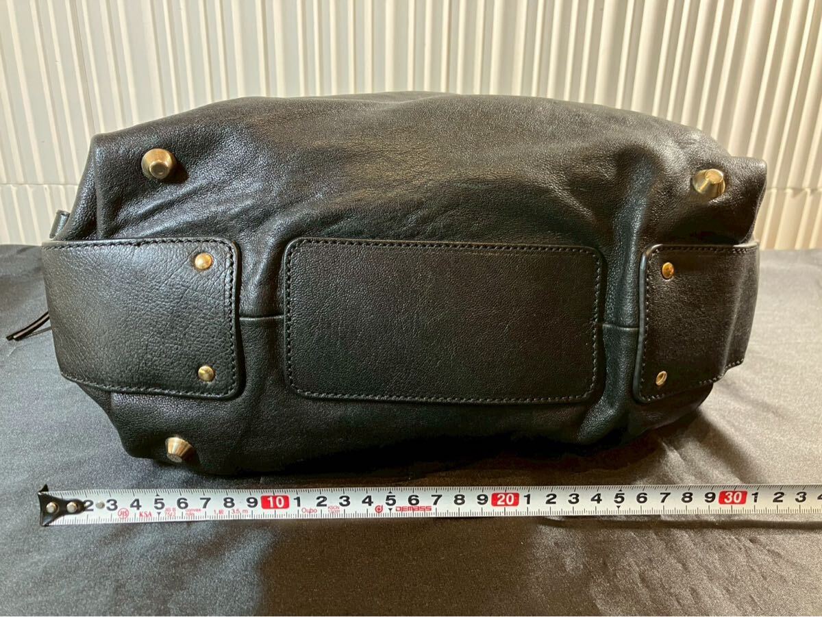 世小1610 Chlo クロエ アンジー 黒 レザー バッグ ハンドバッグ_画像5