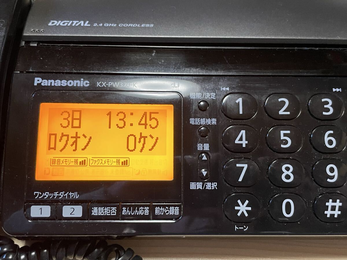 パナソニック KX-PW320-K 電話機 ジャンク品 Panasonic FAX おたっくす ジャンク品_画像1