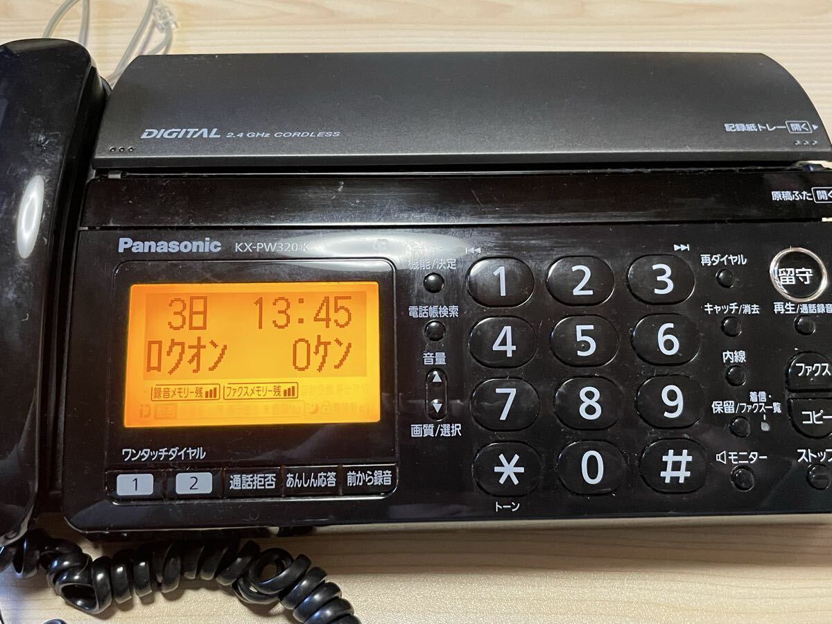 パナソニック KX-PW320-K 電話機 ジャンク品 Panasonic FAX おたっくす ジャンク品_画像2