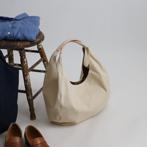 最終SALE 厚地 生成り デニム 牛革レザー 2way トートバッグ 裏地付 鞄 A4サイズ シンプル 内ポケツトP10A_画像9