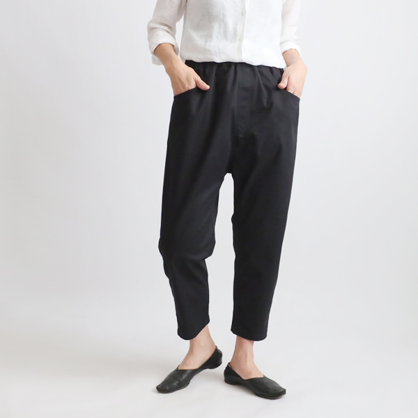 最終　冬のパンツ祭りＳＡＬＥ　９０ｃｍ　ストレッチ伸縮コットンチノ生地　マニッシュ　テーパード　パンツ ペグ　ブラック　G72B_画像8