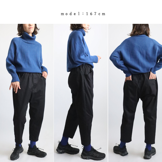 最終　冬のパンツ祭りＳＡＬＥ　９０ｃｍ　ストレッチ伸縮コットンチノ生地　マニッシュ　テーパード　パンツ ペグ　ブラック　G72B_画像3