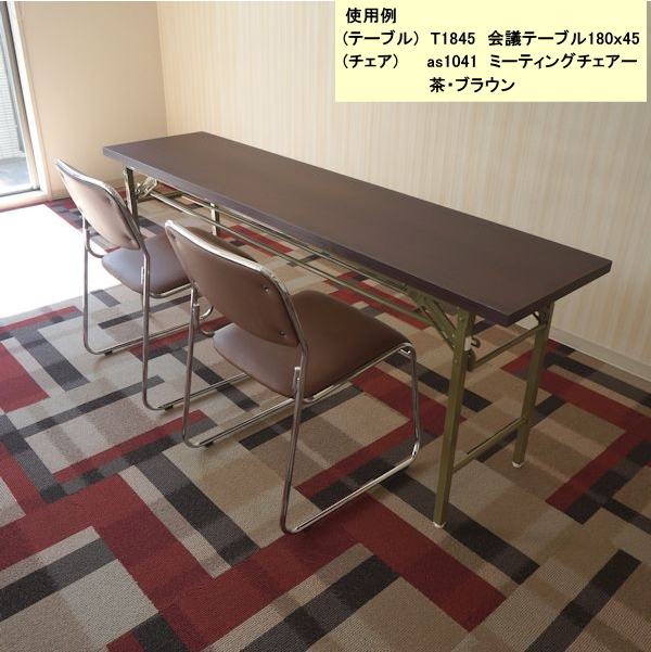 会議テーブル 高脚 180x45cm 会議用テーブル ミーティングテーブル 折りたたみテーブル テーブル 折りたたみ_画像4