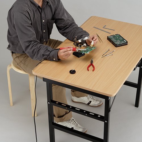 沖縄・離島地域配送不可 新品 SK11 ワークテーブル SWT-6000 軽作業用テーブル ●サイズ:幅1000×高さ745×奥行600mm_画像3