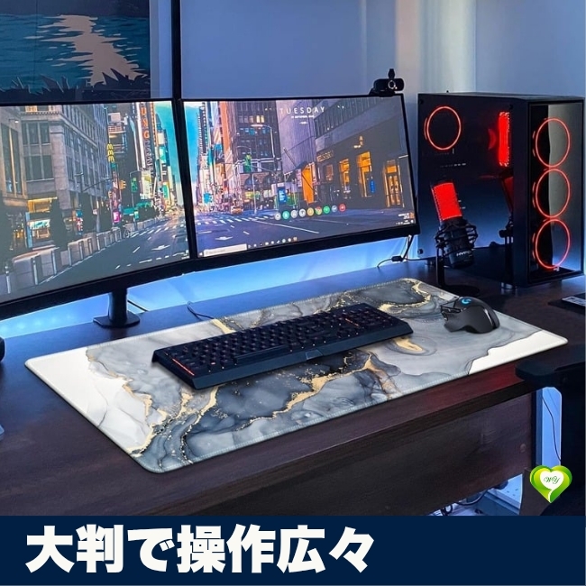 【大判で操作広々】ゲーミングマウスパッド 大型 デスクマット 滑り止め おしゃれな柄 人気 おすすめ_画像1