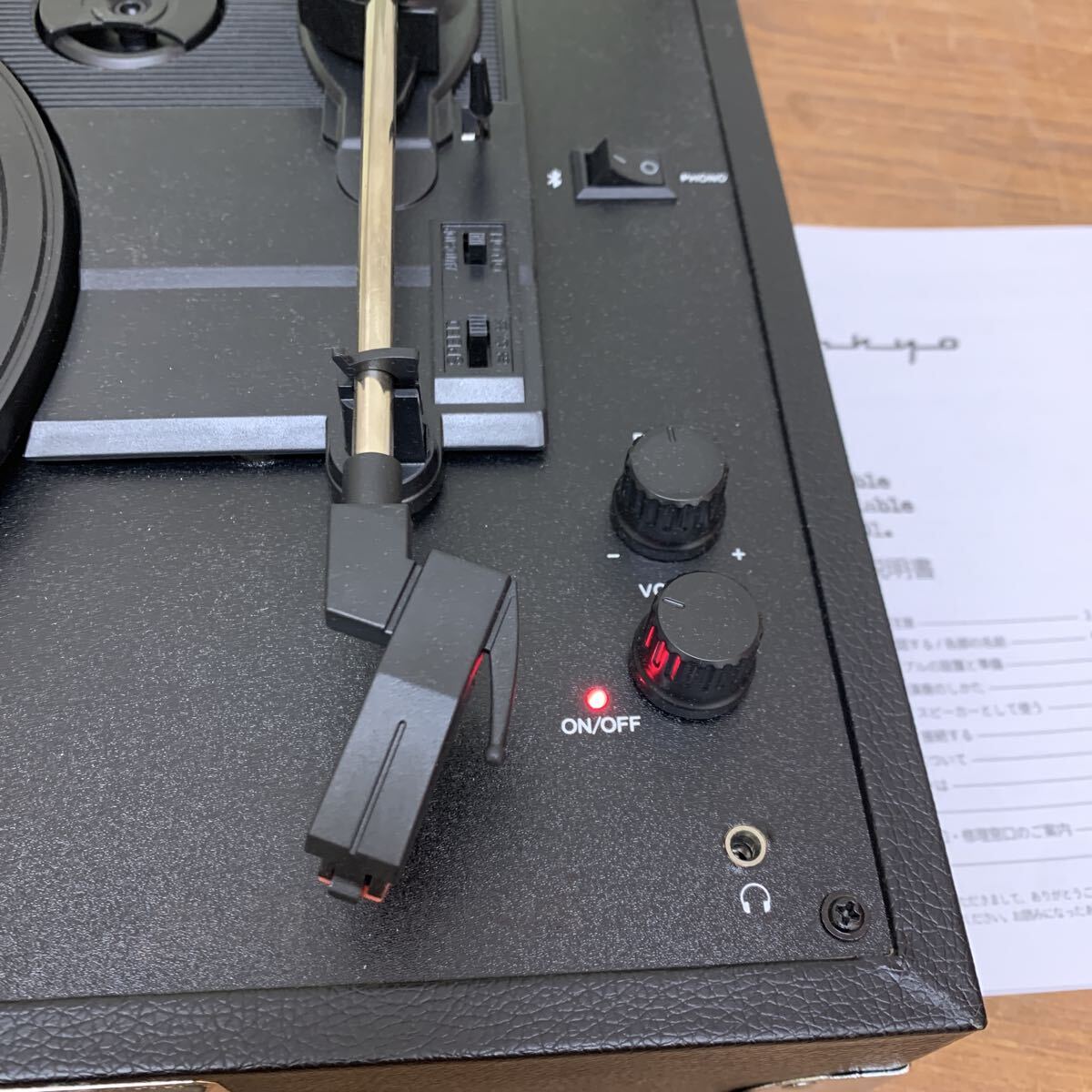 ONKYO オンキヨー PORTABLE TURNTABLE ポータブルレコードプレーヤー OCP-01 スーツケース型 現状品_画像2