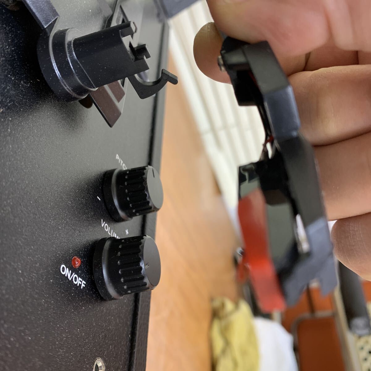 ONKYO オンキヨー PORTABLE TURNTABLE ポータブルレコードプレーヤー OCP-01 スーツケース型 現状品_画像3