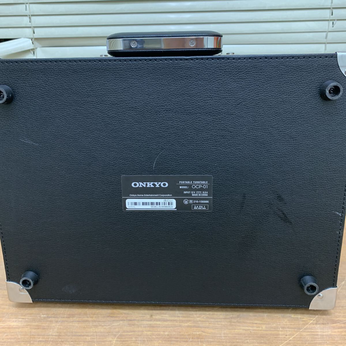 ONKYO オンキヨー PORTABLE TURNTABLE ポータブルレコードプレーヤー OCP-01 スーツケース型 現状品_画像8