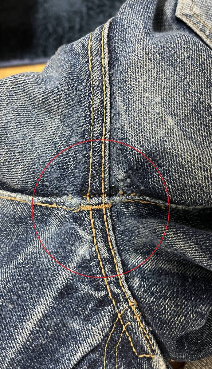 弘前 BRAVERY ねぷたジーンズ W31 WAREHOUSE NEPUTA GENUS WANDERER ORIGINAL USED ダメージ リペア ブレイブリー ワンダラー ウェアハウス_画像5