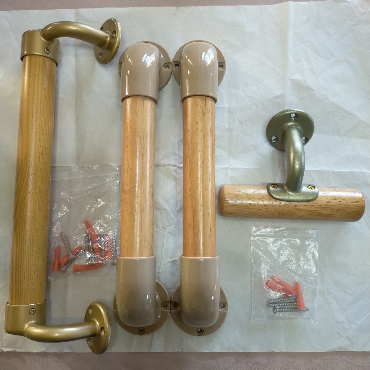 介護用品 手すり 転倒防止 30センチ 2本 32センチ1本 15センチ1本のセット 送料無料 _画像1