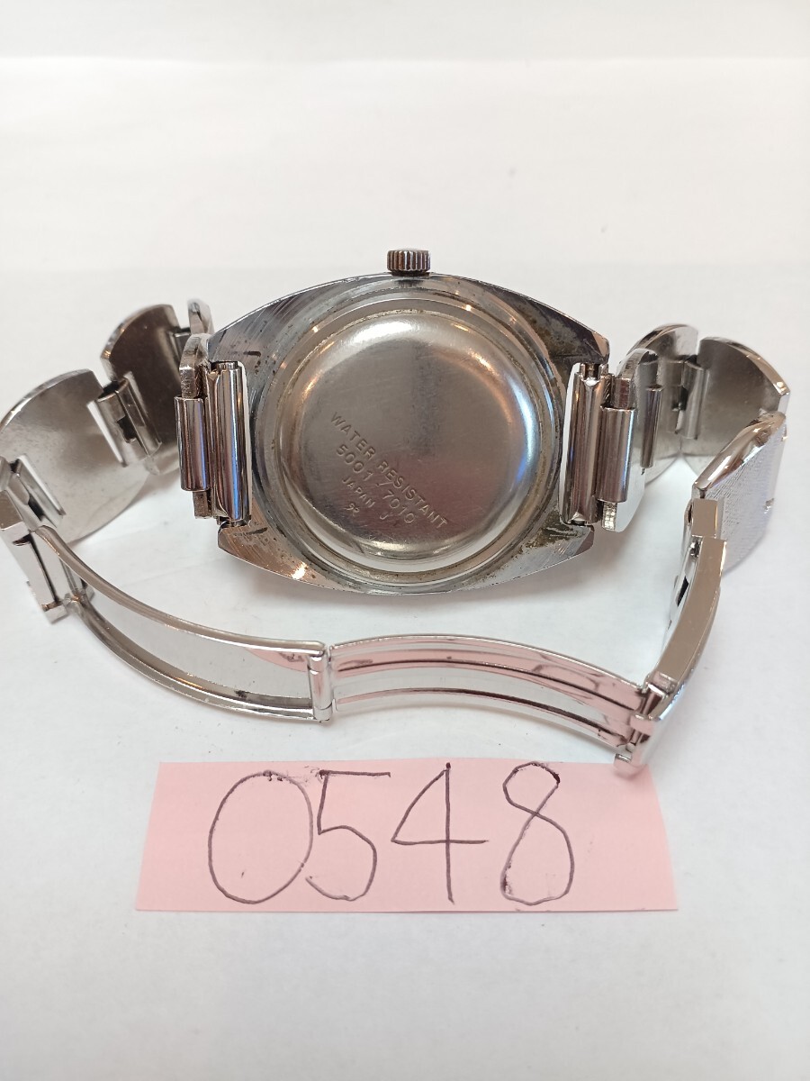 腕時計 SEIKO セイコー TOMONY トモニー 青文字盤 5001-7010 自動巻き 機械式 ビンテージ No.0548_画像4