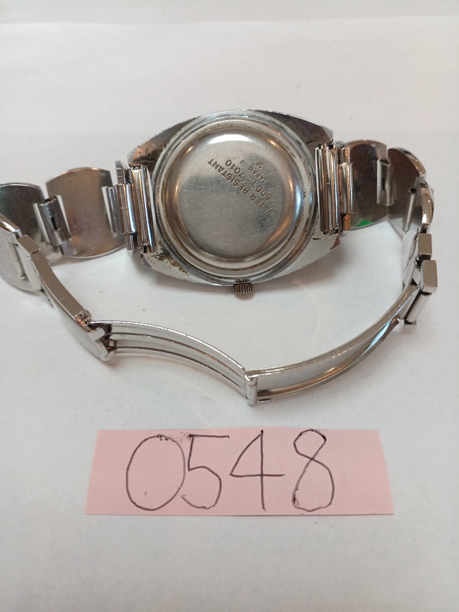 腕時計 SEIKO セイコー TOMONY トモニー 青文字盤 5001-7010 自動巻き 機械式 ビンテージ No.0548_画像5