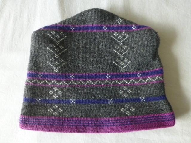 未使用!! patagonia WOOL HAT FA1992年製 廃盤モデル 柄物 ONE SIZE ヘザーグレイ FRANCE製 ウールハット パタゴニア PATAGONIA patagonia_画像1