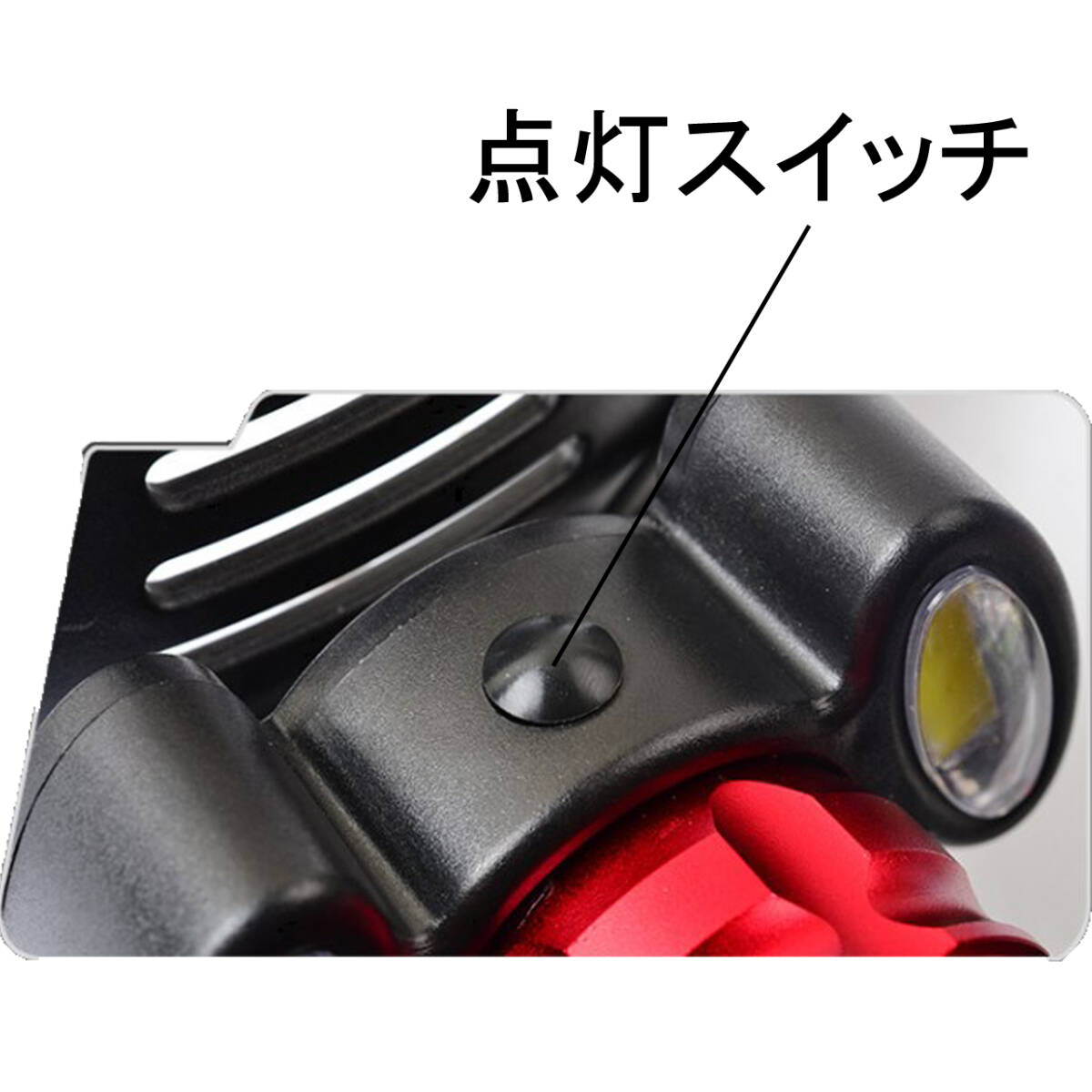 ヘッドライト 充電式 LED 作業 電池 バッテリー アウトドア usb充電 ヘッドランプ 頭 爆光 地震 強力 ライト ワーク 三灯COB 単品 01_画像4