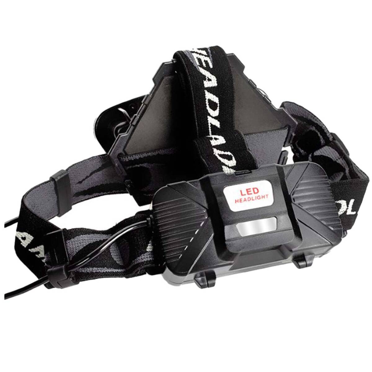 ヘッドライト 充電式 LED 作業 電池 バッテリー アウトドア usb充電 ヘッドランプ 頭 爆光 地震 強力 ライト ワーク 新巨大COB セット 01_画像3