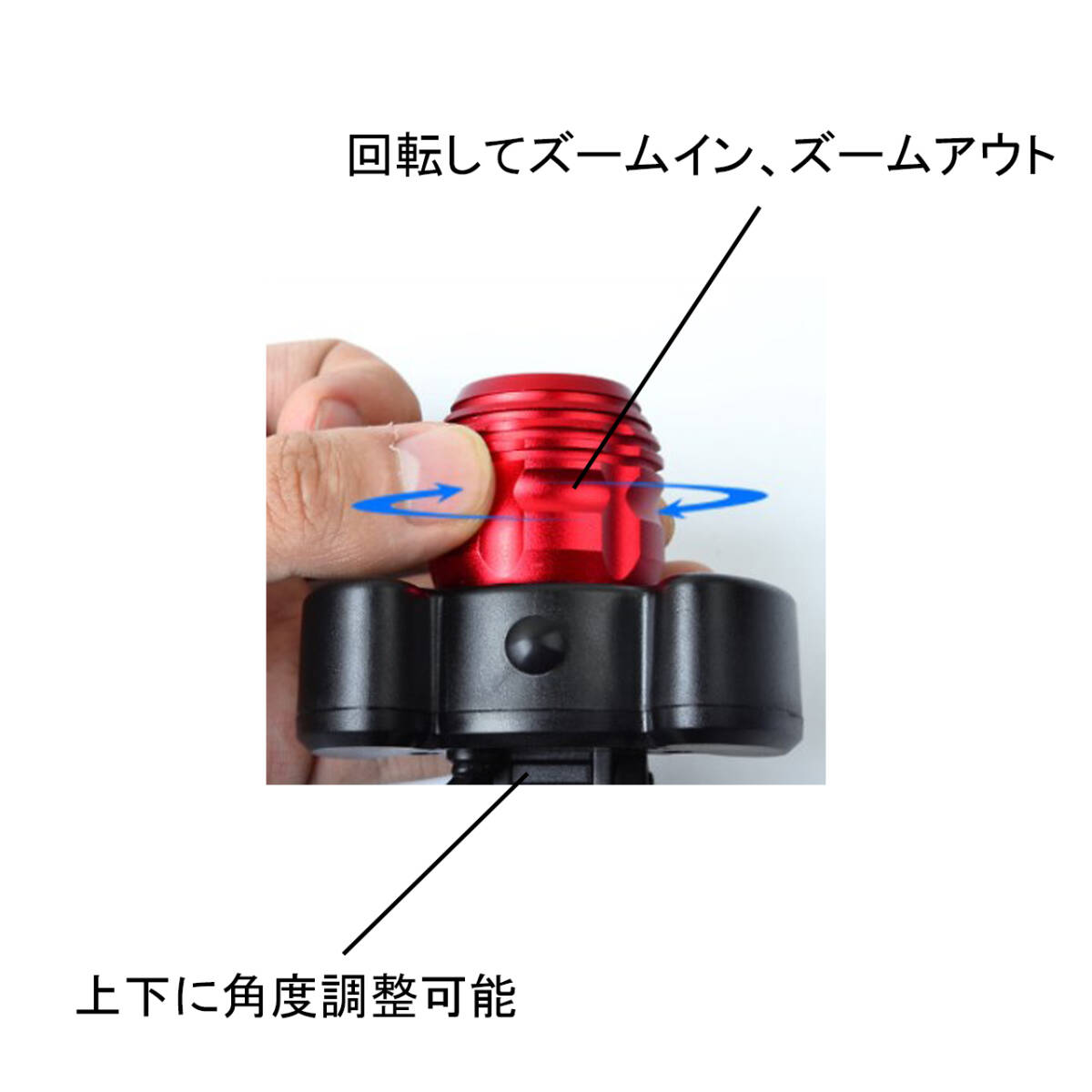 ヘッドライト 充電式 LED 作業 電池 バッテリー アウトドア usb充電 ヘッドランプ 頭 爆光 地震 強力 ライト ワーク 三灯COB 単品 04_画像3