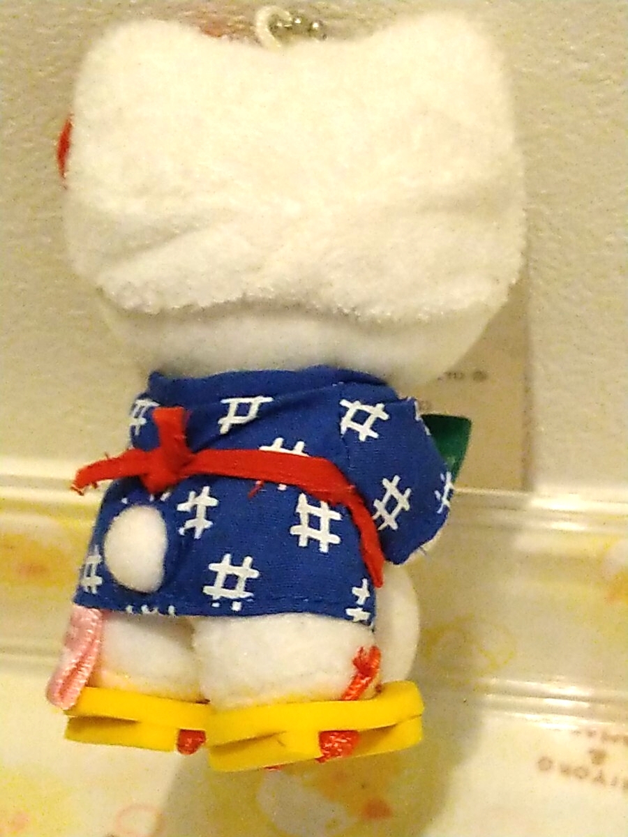 激レア　キティ　鹿児島限定　桜島大根　マスコット　ぬいぐるみ　ボールチェーン　タグ付き未使用品_画像5