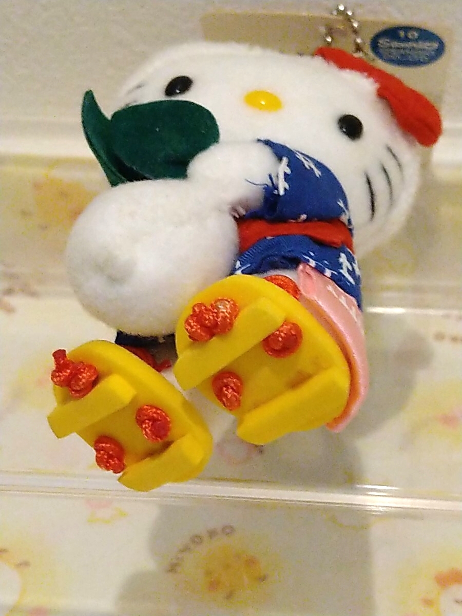 激レア　キティ　鹿児島限定　桜島大根　マスコット　ぬいぐるみ　ボールチェーン　タグ付き未使用品_画像6