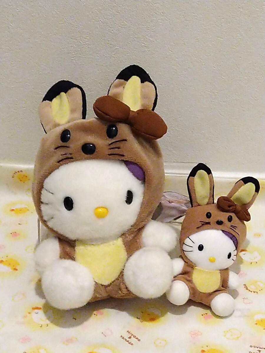 激レア　キティ　北海道限定　ラベンダー　エゾウサギ　ぬいぐるみ　2000年　タグ付き未使用品　おまけ付き_画像2