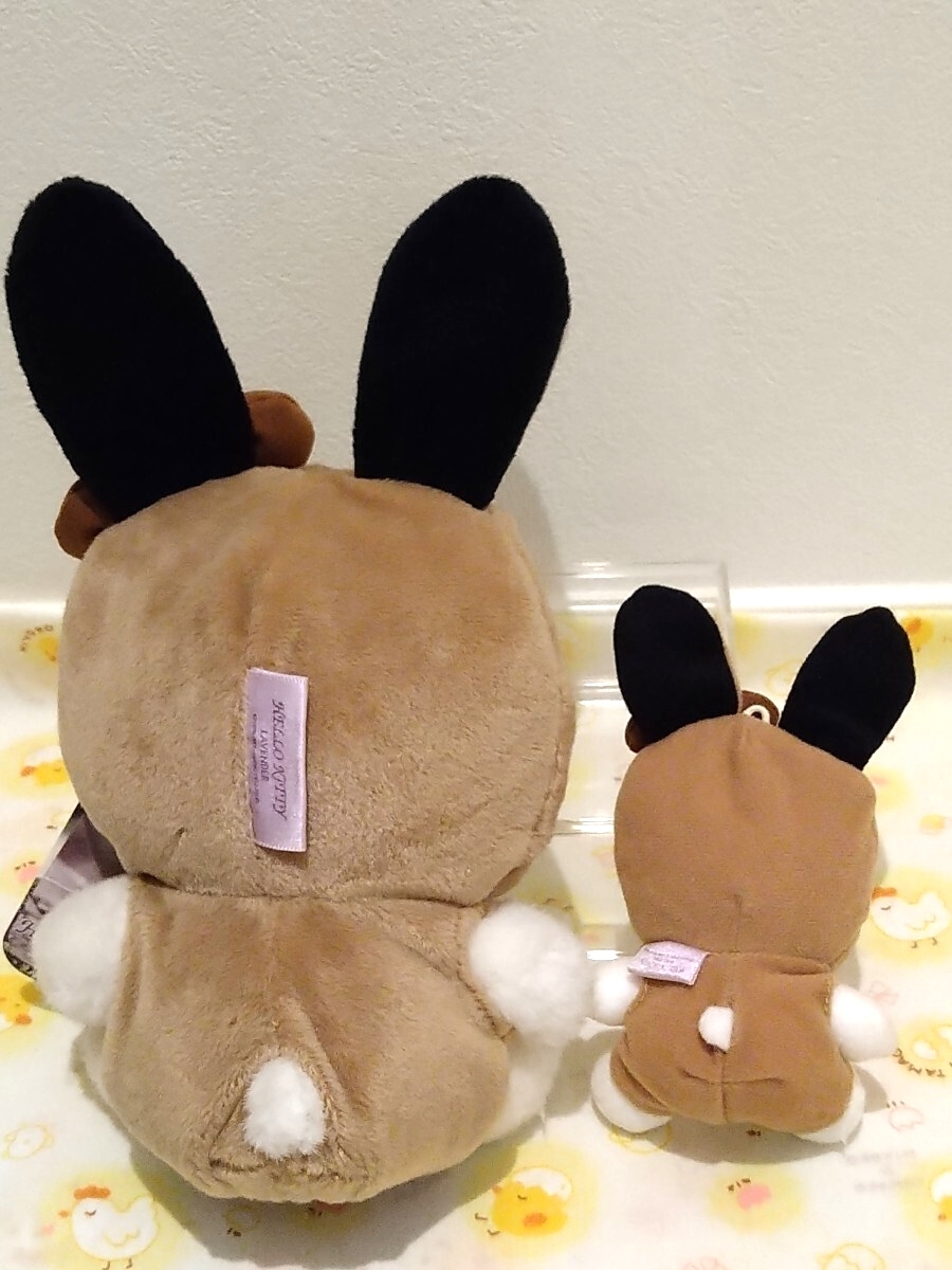 激レア　キティ　北海道限定　ラベンダー　エゾウサギ　ぬいぐるみ　2000年　タグ付き未使用品　おまけ付き_画像4