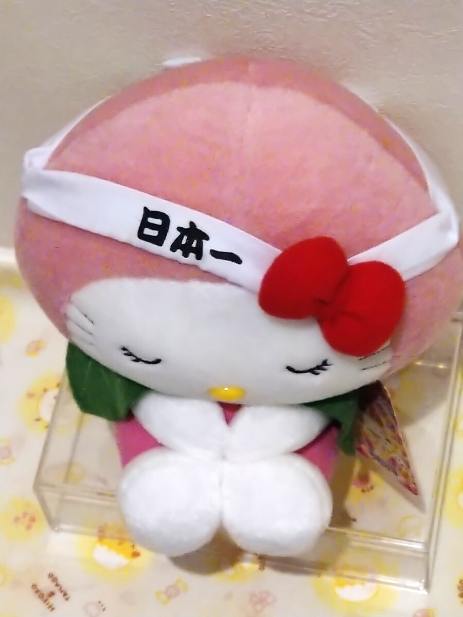 激レア　キティ　岡山限定　桃太郎バージョン　ぬいぐるみ　2006年　タグ付き未使用品_画像3