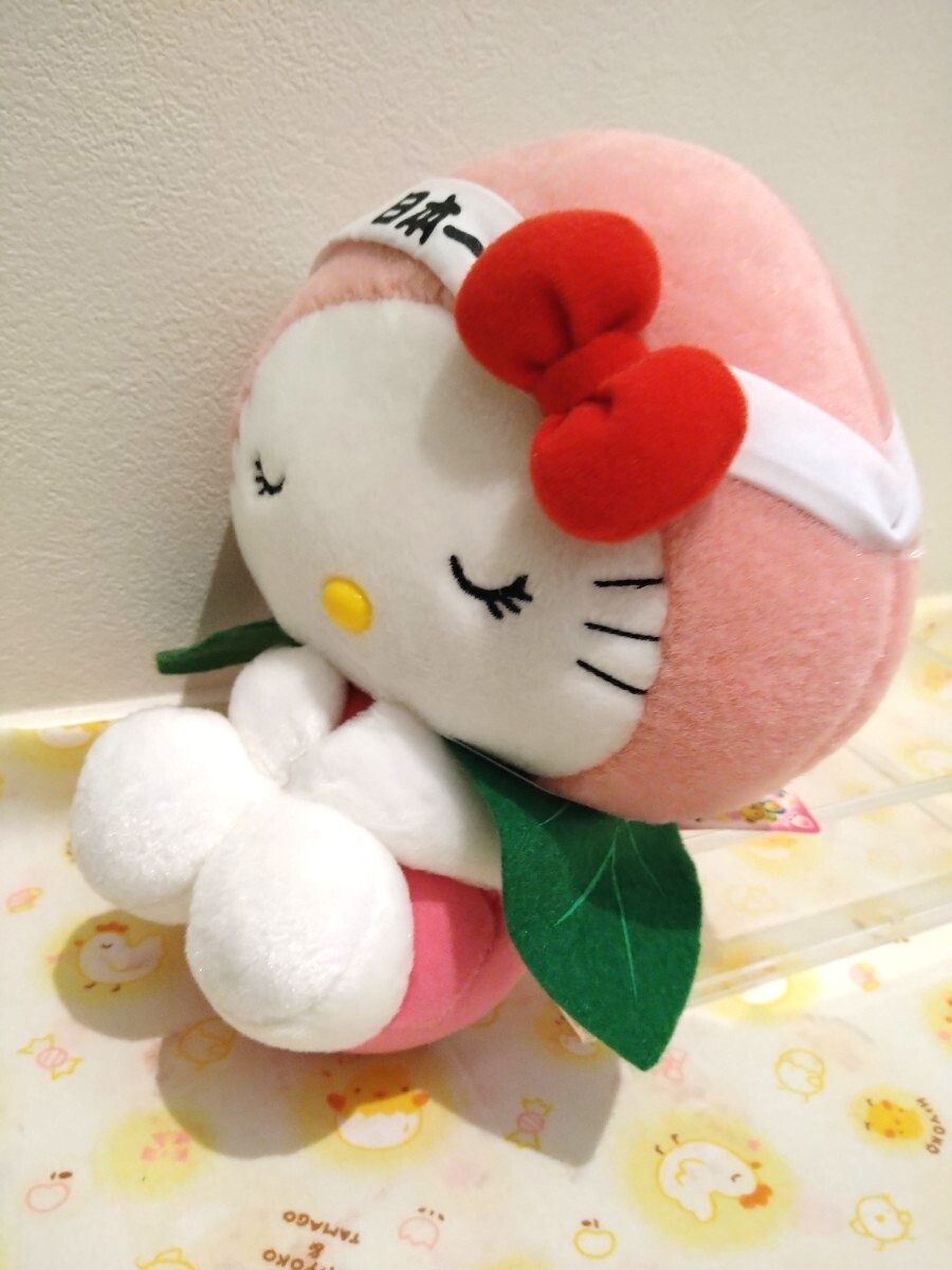 激レア　キティ　岡山限定　桃太郎バージョン　ぬいぐるみ　2006年　タグ付き未使用品_画像10