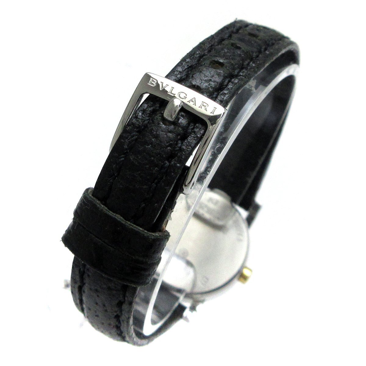 ブルガリ ブルガリブルガリ レディース K18コンビ 黒 BB23SGLD 時計 BVLGARI 婦人 クォーツ 取説 稼動品_画像6