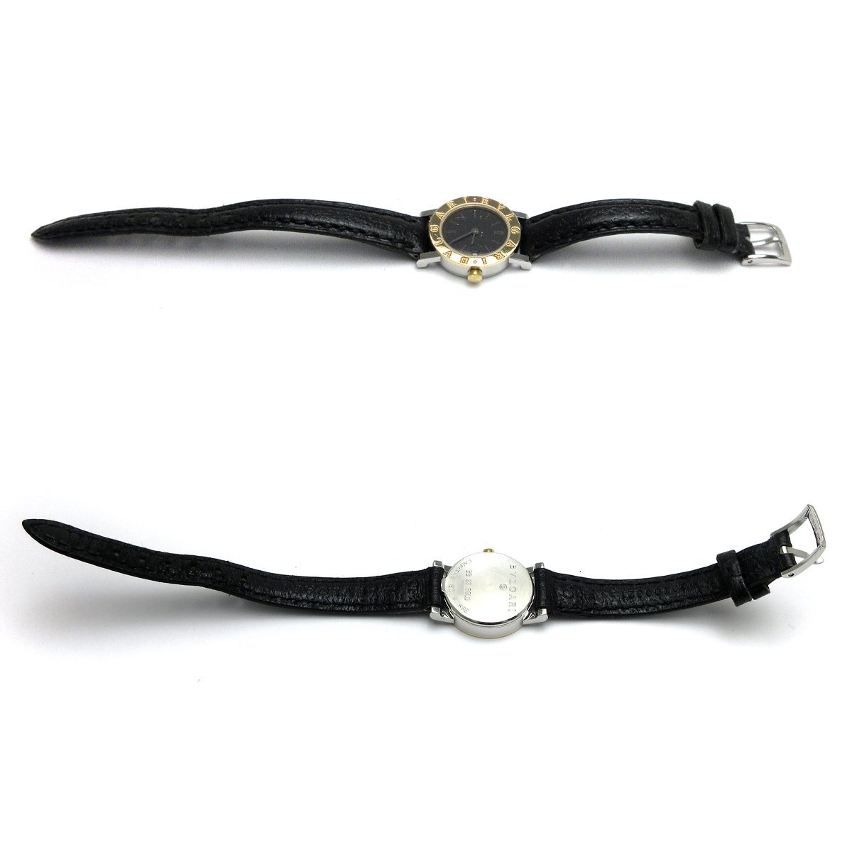 ブルガリ ブルガリブルガリ レディース K18コンビ 黒 BB23SGLD 時計 BVLGARI 婦人 クォーツ 取説 稼動品_画像7