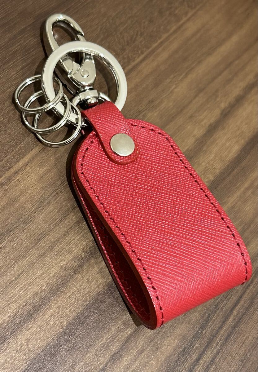 レクサス LEXUS 純正 本革製キーホルダー レッド 赤 ループ 送料無料 希少品 新品未使用品_画像6