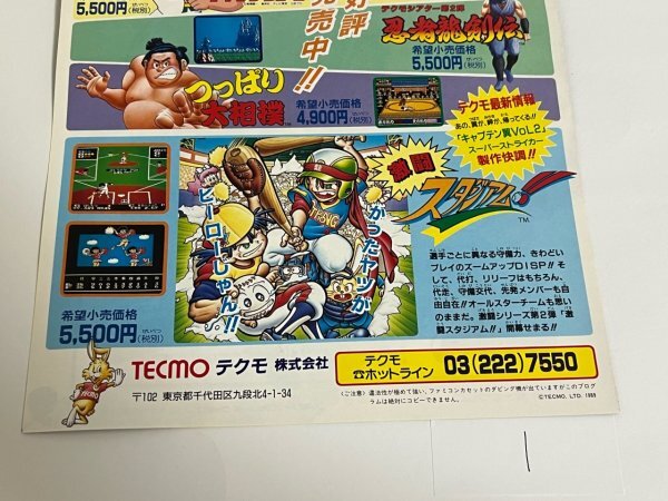 忍者龍剣伝2 暗黒の邪神剣 ファミコン ゲーム フライヤー 販促 チラシ ポスター カタログ サンプル など SAKA1_画像6