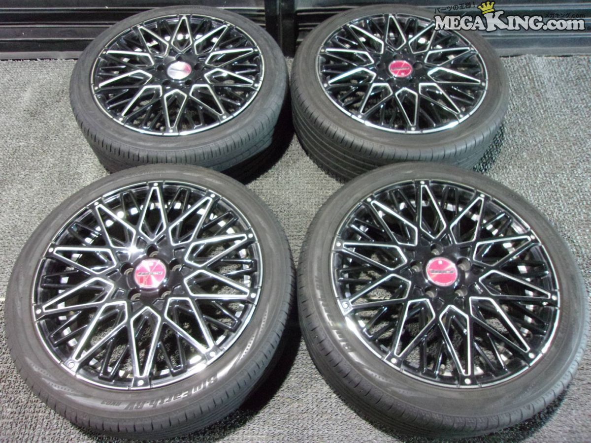 HOTSTUFF レグザスフォーブス 18インチ 7J+55 5穴 PCD114.3 BluEarth-RV RV03 2024年製 215/45R18 4本 ZRR80にて使用 ノア 等 / S10-1918_画像1